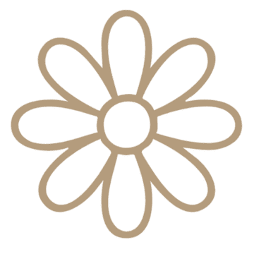 Vendita fiori e piante: Icona di fiore stilizzato color beige