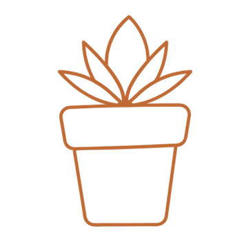 Serra con pianta stilizzata. Design minimalista per giardinaggio e decorazioni.